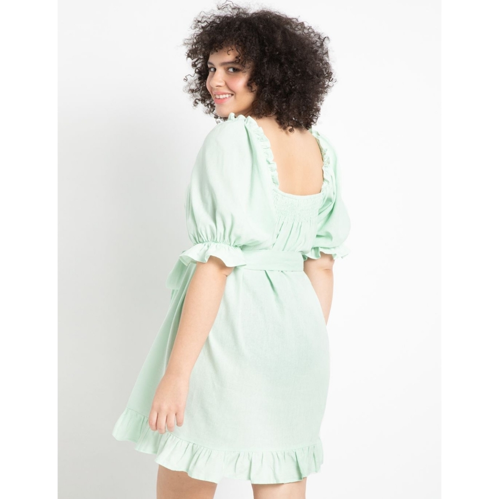 Eloquii Smocked Front Mini Day Dress - Picture 3 of 13
